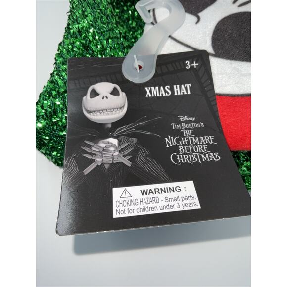 Frightfully Festive Nightmare Before Christmas Jack and Sally Santa Hat 17” - Picture 5 of 8